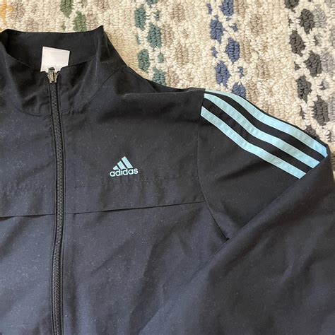 black and blue adidas jacket|adidas blue jacket women's.